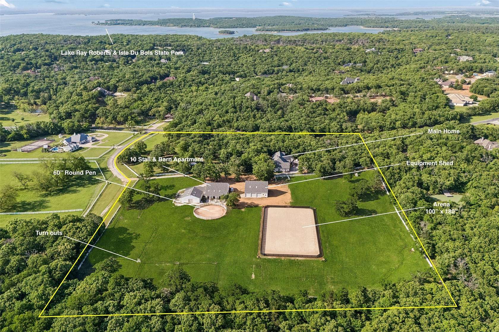 10.7 Acres of Land with Home for Sale in Pilot Point, Texas