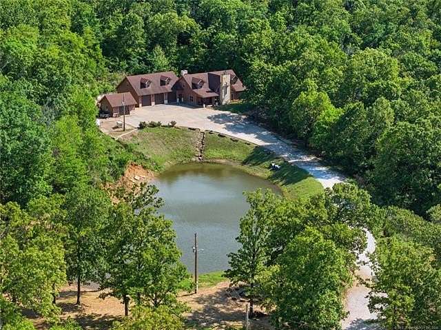 53 Acres of Recreational Land with Home for Sale in Vian, Oklahoma