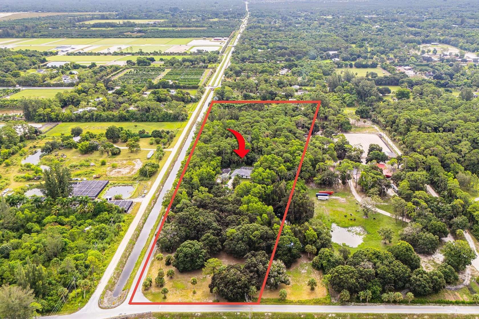 10 Acres of Land with Home for Sale in Loxahatchee Groves, Florida