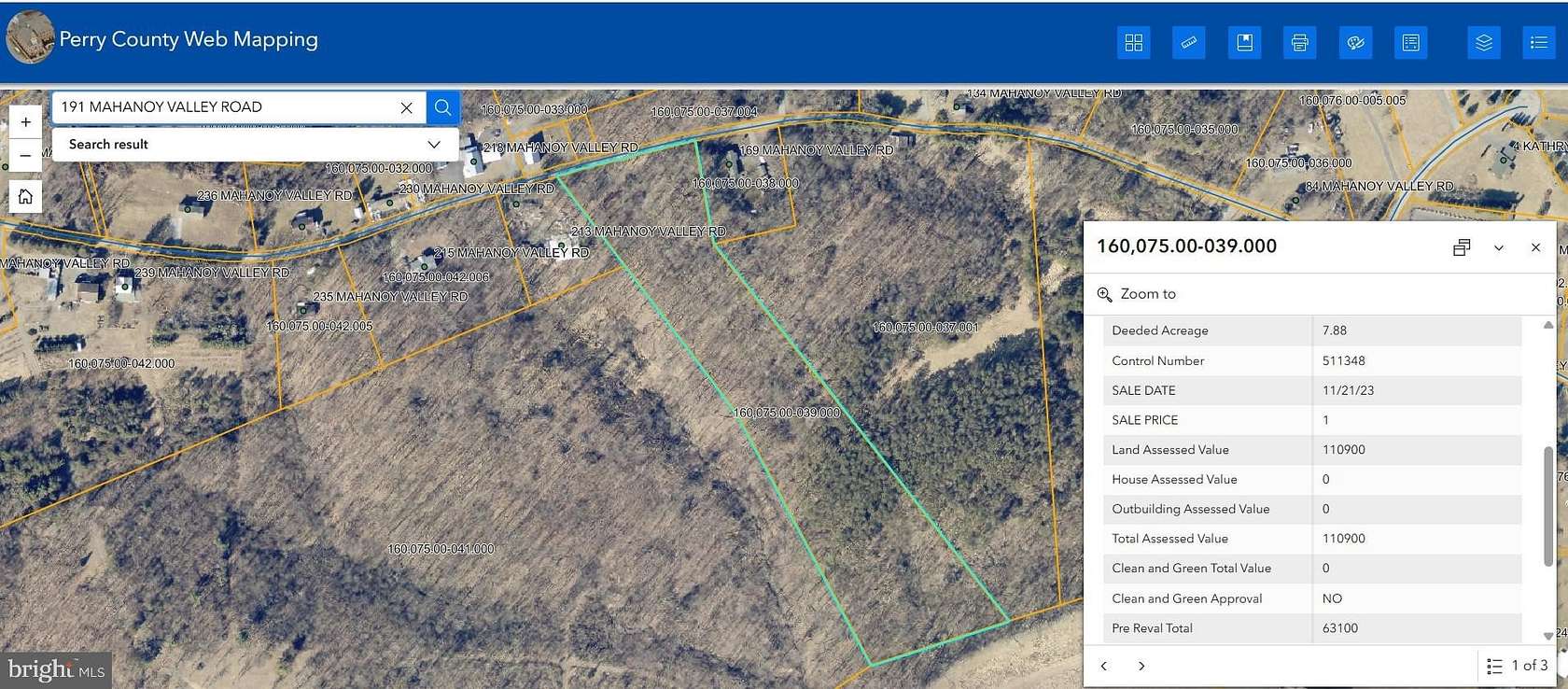 7.88 Acres of Residential Land for Sale in Duncannon, Pennsylvania