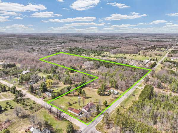 25 Acres of Recreational Land with Home for Sale in Luther, Michigan
