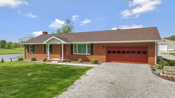 15.6 Acres of Land with Home for Sale in Gentryville, Indiana