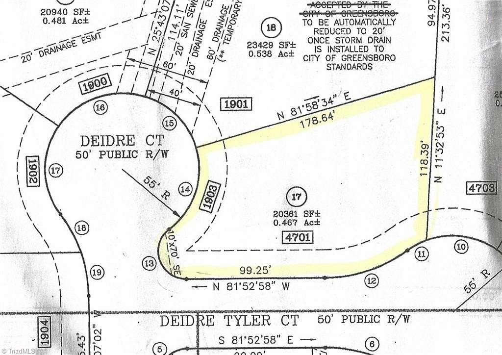 0.47 Acres of Residential Land for Sale in Greensboro, North Carolina