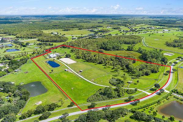 21.6 Acres of Agricultural Land with Home for Sale in Stuart, Florida