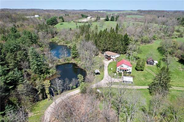 114 Acres of Recreational Land with Home for Sale in Carrollton, Ohio