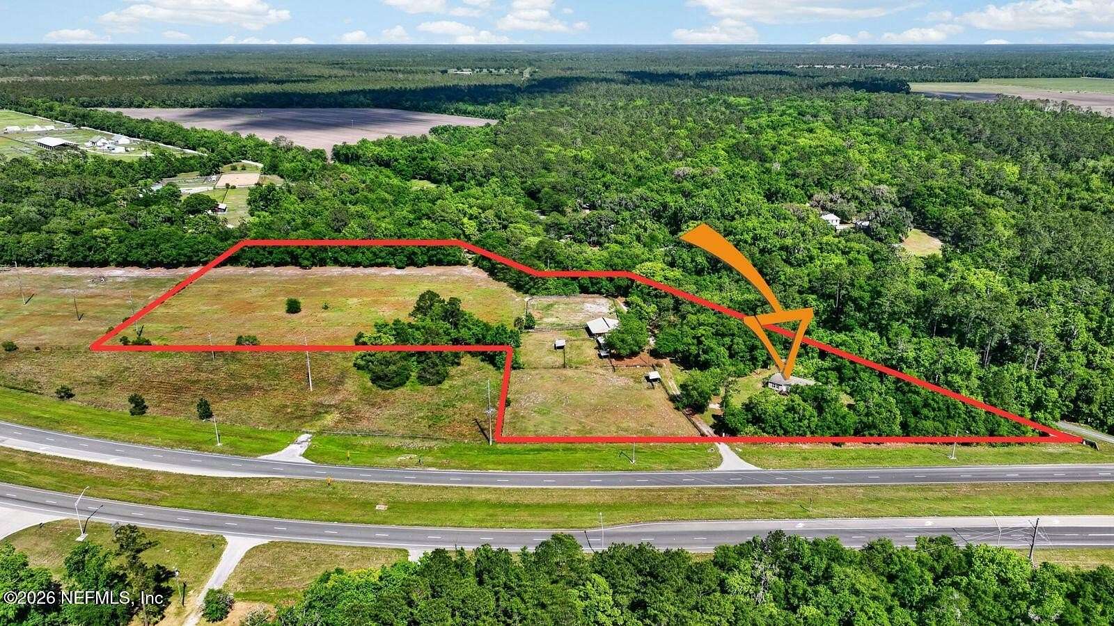 8.57 Acres of Land with Home for Sale in Elkton, Florida