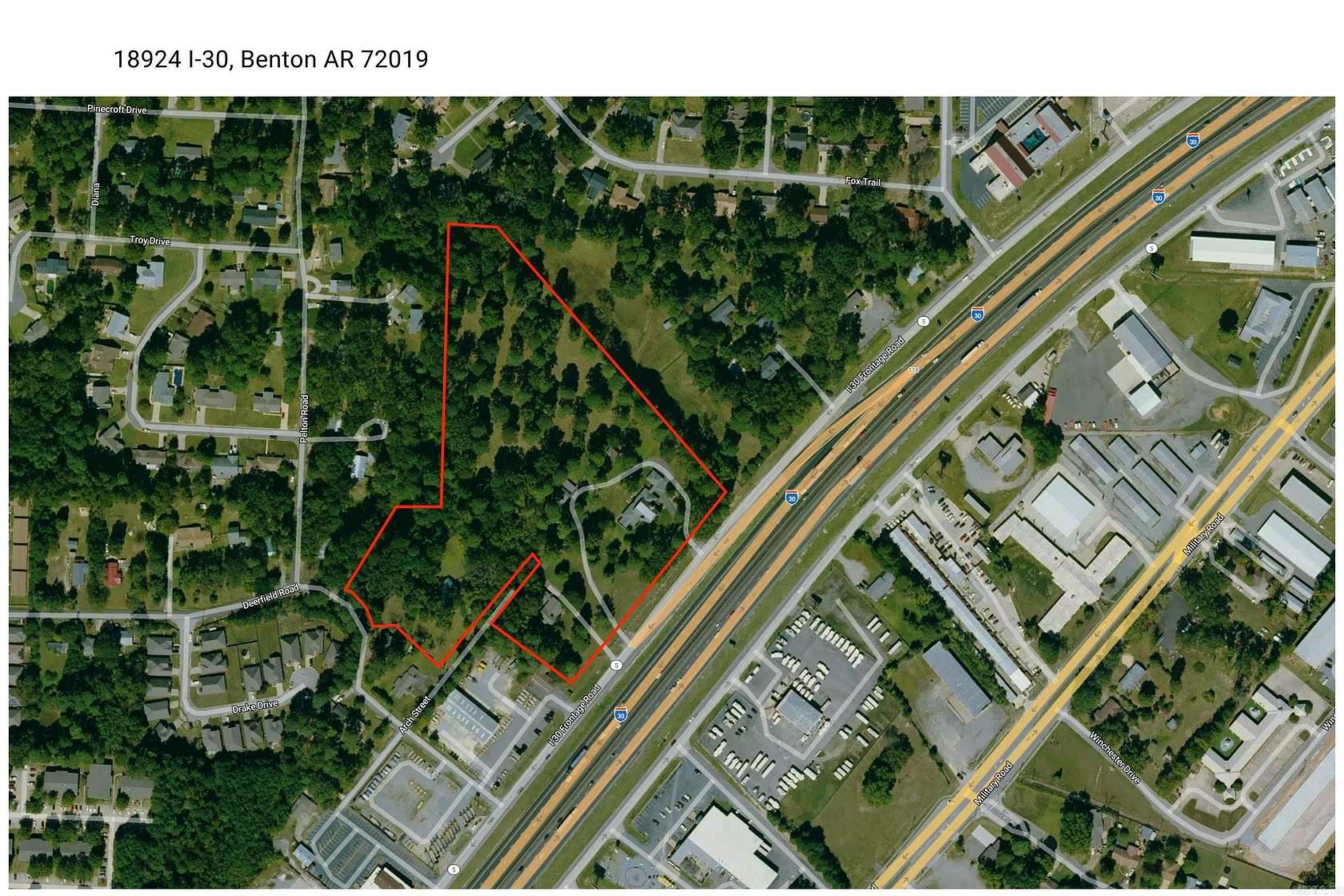 12.4 Acres of Commercial Land for Sale in Benton, Arkansas