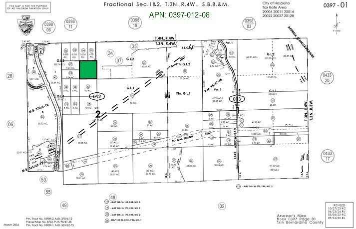 10.5 Acres of Commercial Land for Sale in Hesperia, California
