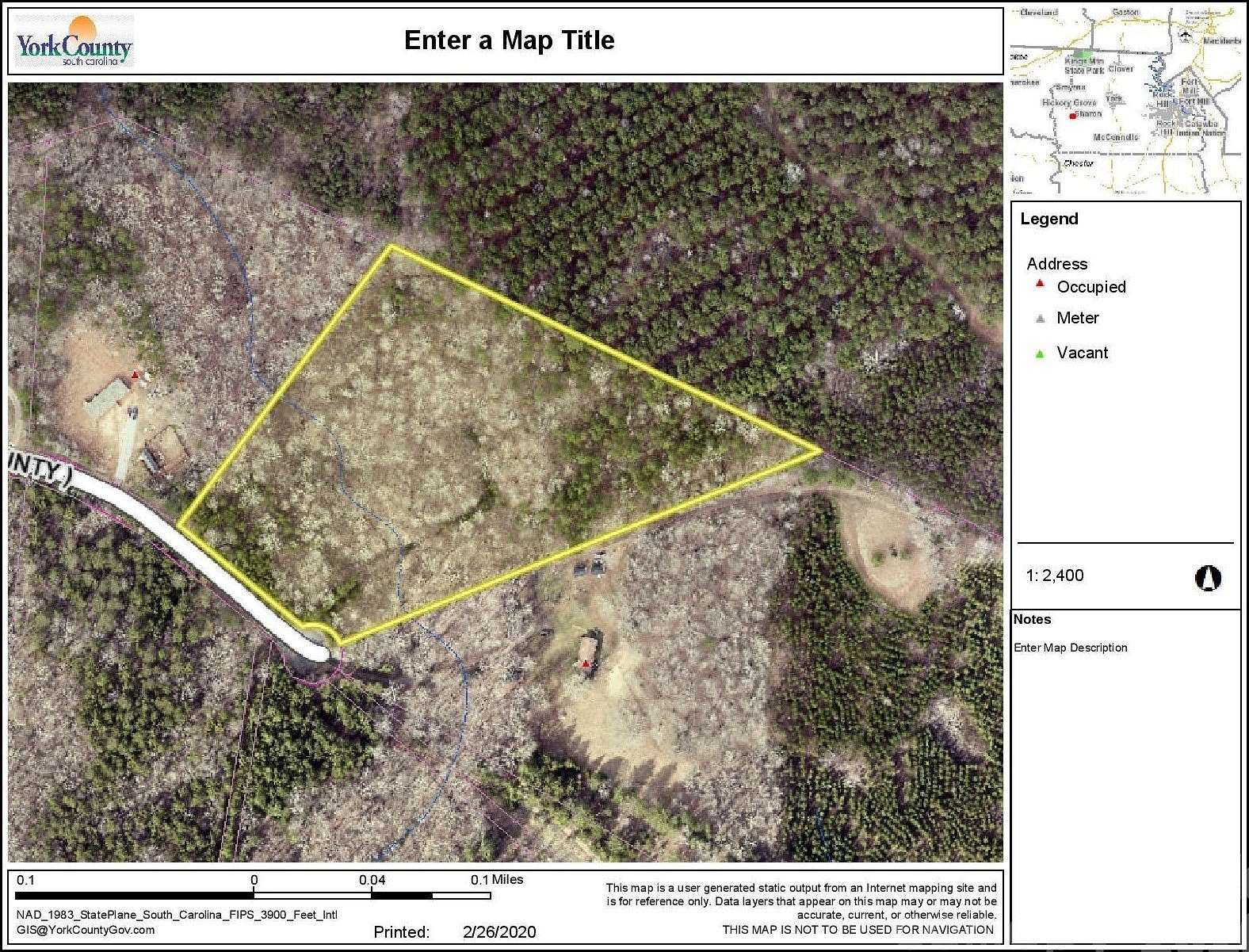 8.36 Acres of Land for Sale in Hickory Grove, South Carolina