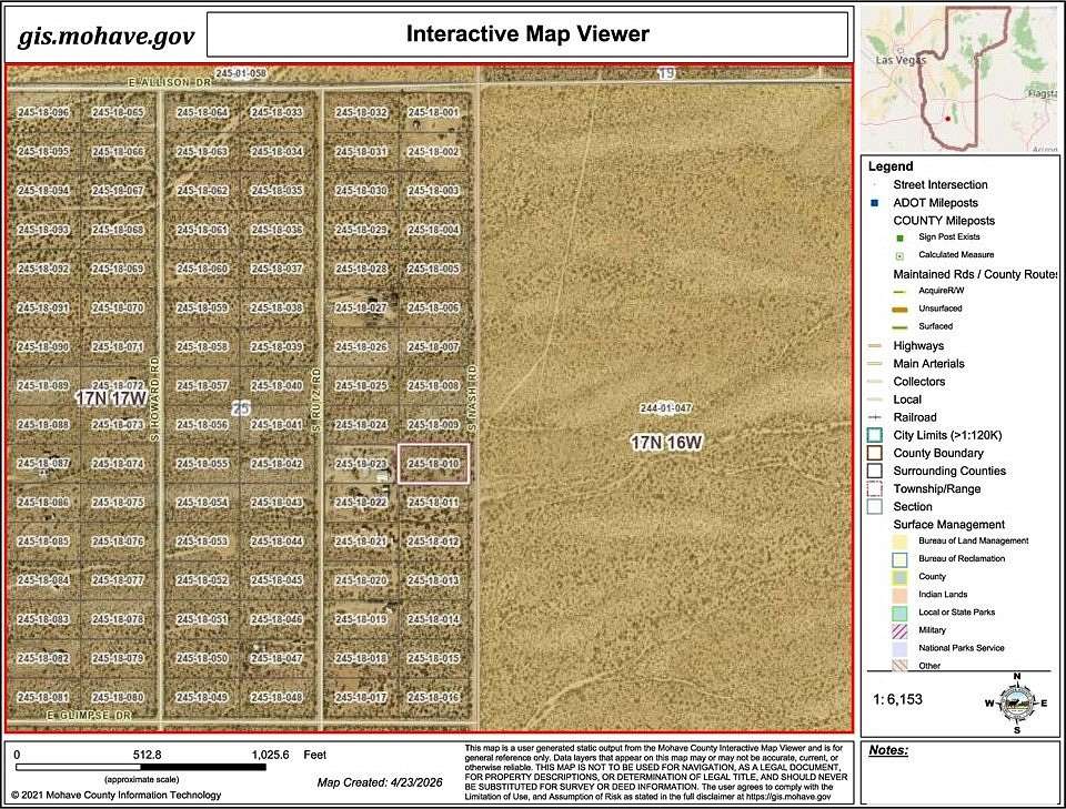 1 Acre of Residential Land for Sale in Yucca, Arizona