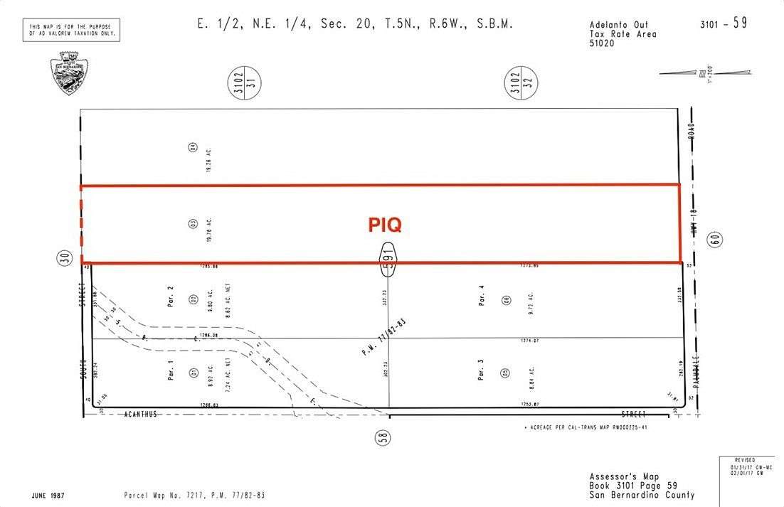 19.8 Acres of Land for Sale in Adelanto, California