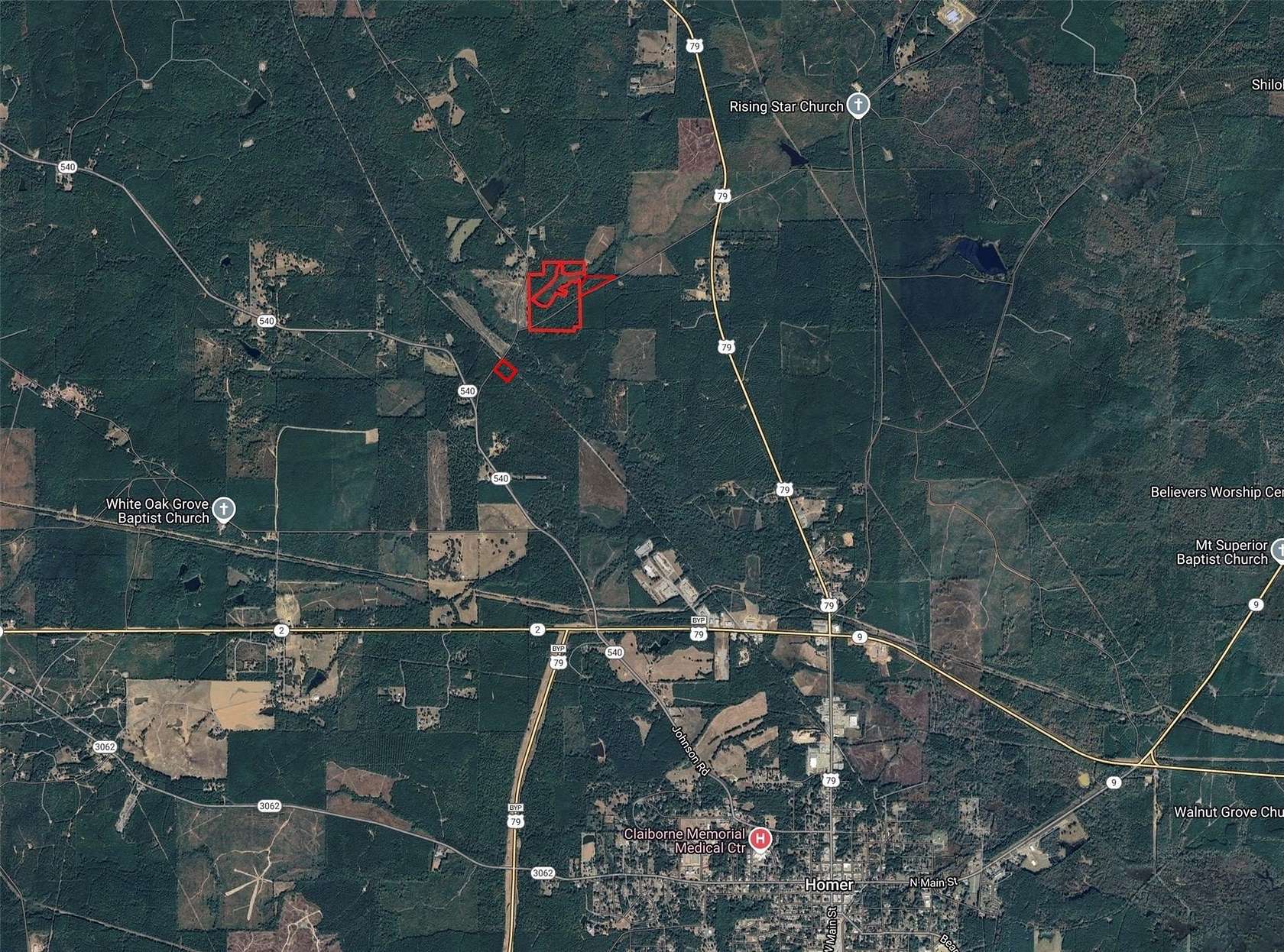 62 Acres of Recreational Land with Home for Sale in Homer, Louisiana