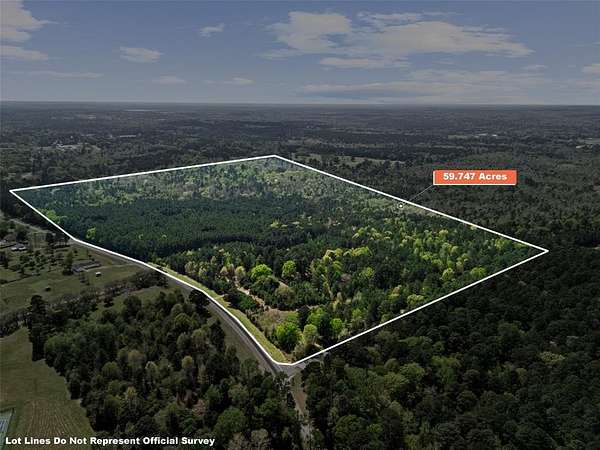 59.7 Acres of Recreational & Residential Land for Sale in Longview, Texas