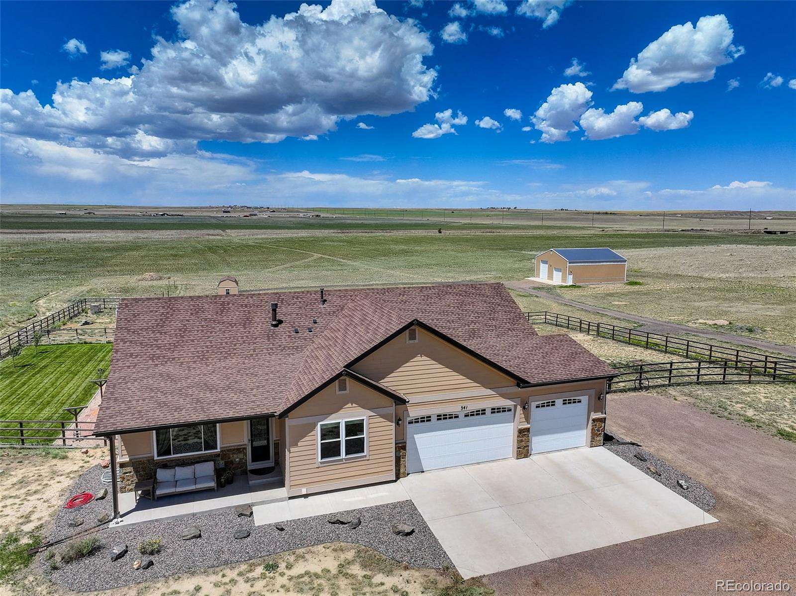 35.2 Acres of Land with Home for Sale in Strasburg, Colorado