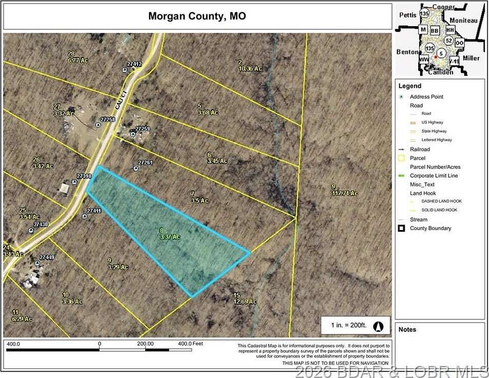 3.37 Acres of Land for Sale in Gravois Mills, Missouri