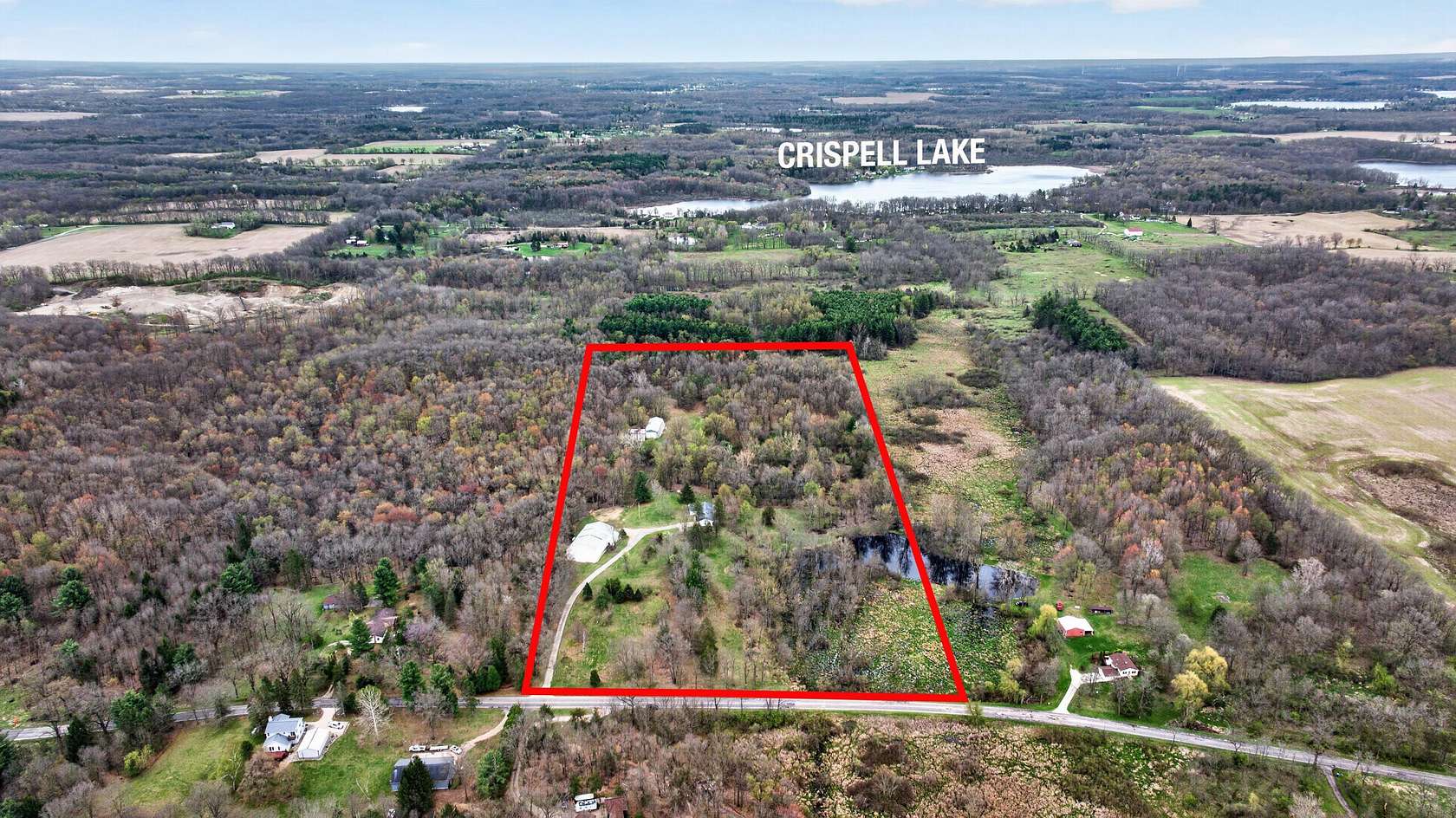 20 Acres of Recreational Land with Home for Sale in Jackson, Michigan