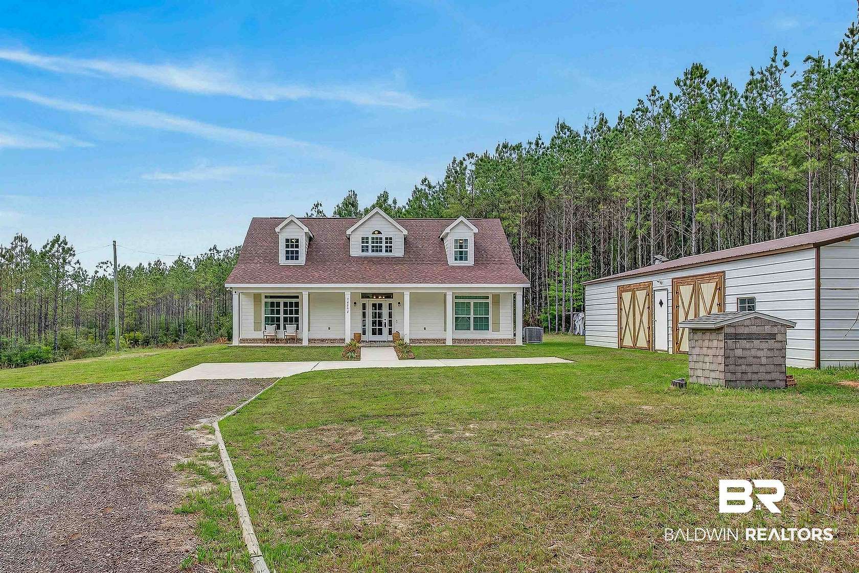 6.9 Acres of Land with Home for Sale in Robertsdale, Alabama