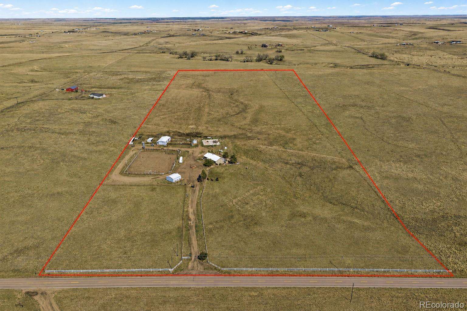 39.6 Acres of Agricultural Land with Home for Sale in Byers, Colorado