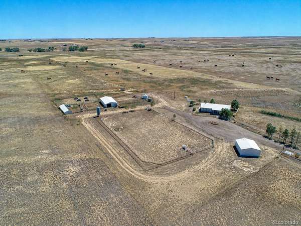 39.6 Acres of Agricultural Land with Home for Sale in Byers, Colorado