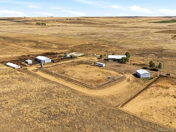 39.6 Acres of Agricultural Land with Home for Sale in Byers, Colorado