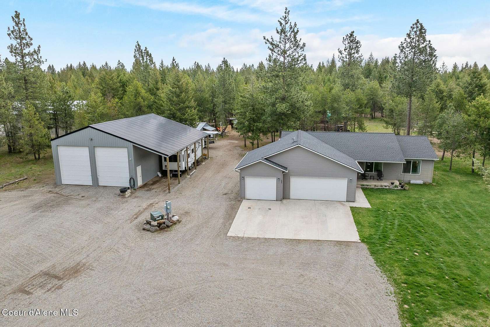 5 Acres of Land with Home for Sale in Spirit Lake, Idaho