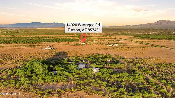 7.37 Acres of Land with Home for Sale in Tucson, Arizona