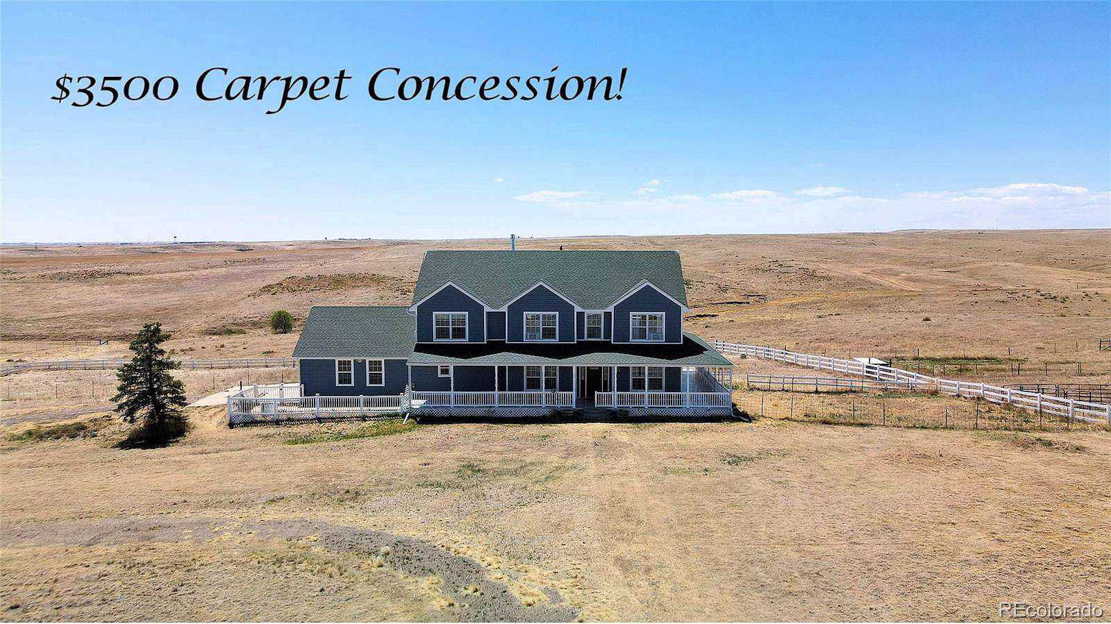 35.9 Acres of Agricultural Land with Home for Sale in Bennett, Colorado