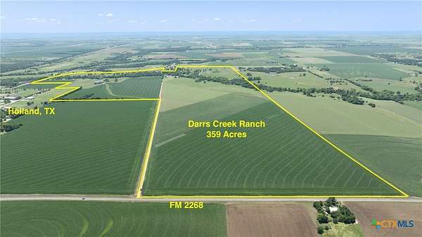 359 Acres of Land with Home for Sale in Holland, Texas