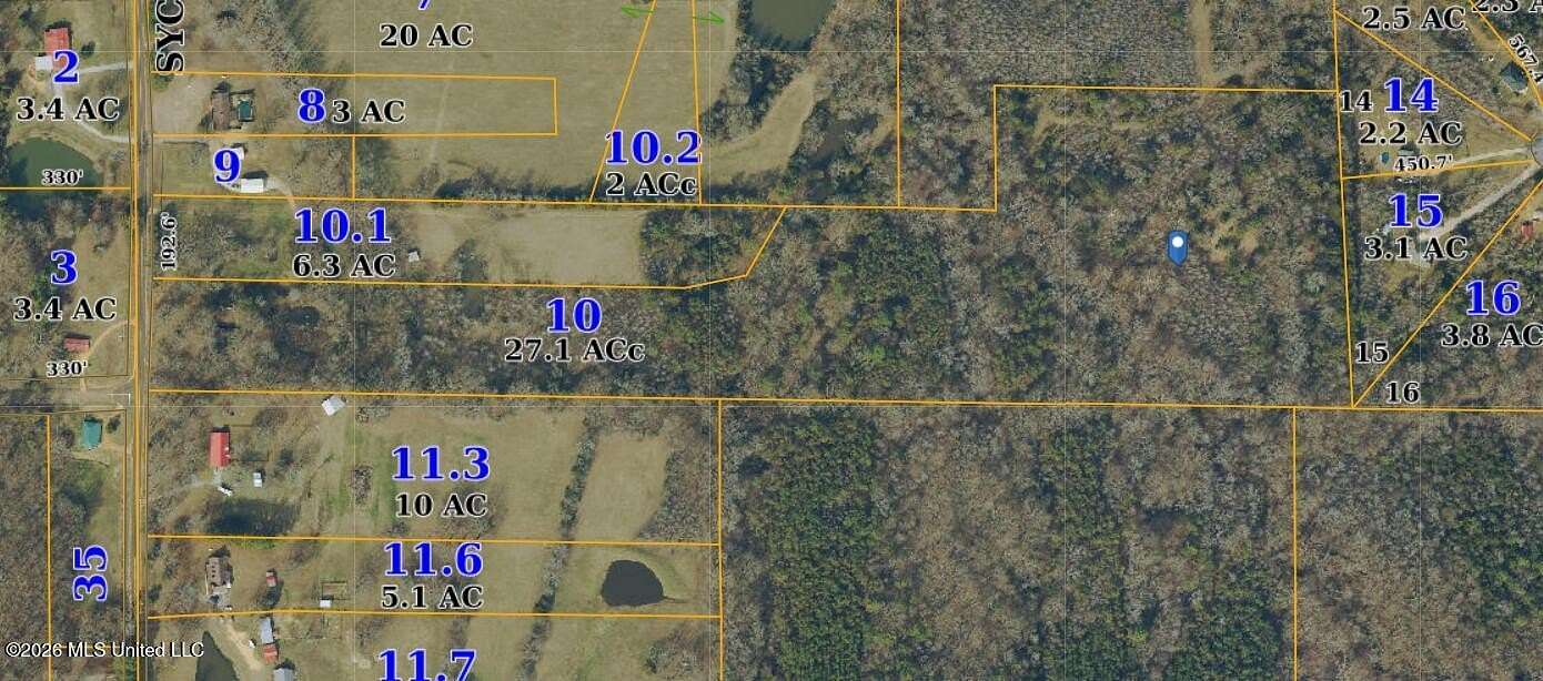 27.1 Acres of Recreational & Residential Land for Sale in Coldwater, Mississippi