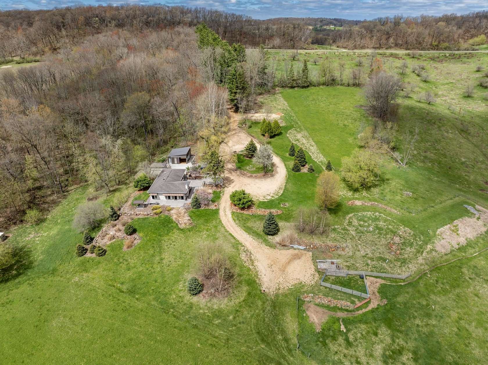 58.1 Acres of Land with Home for Sale in Wonewoc, Wisconsin
