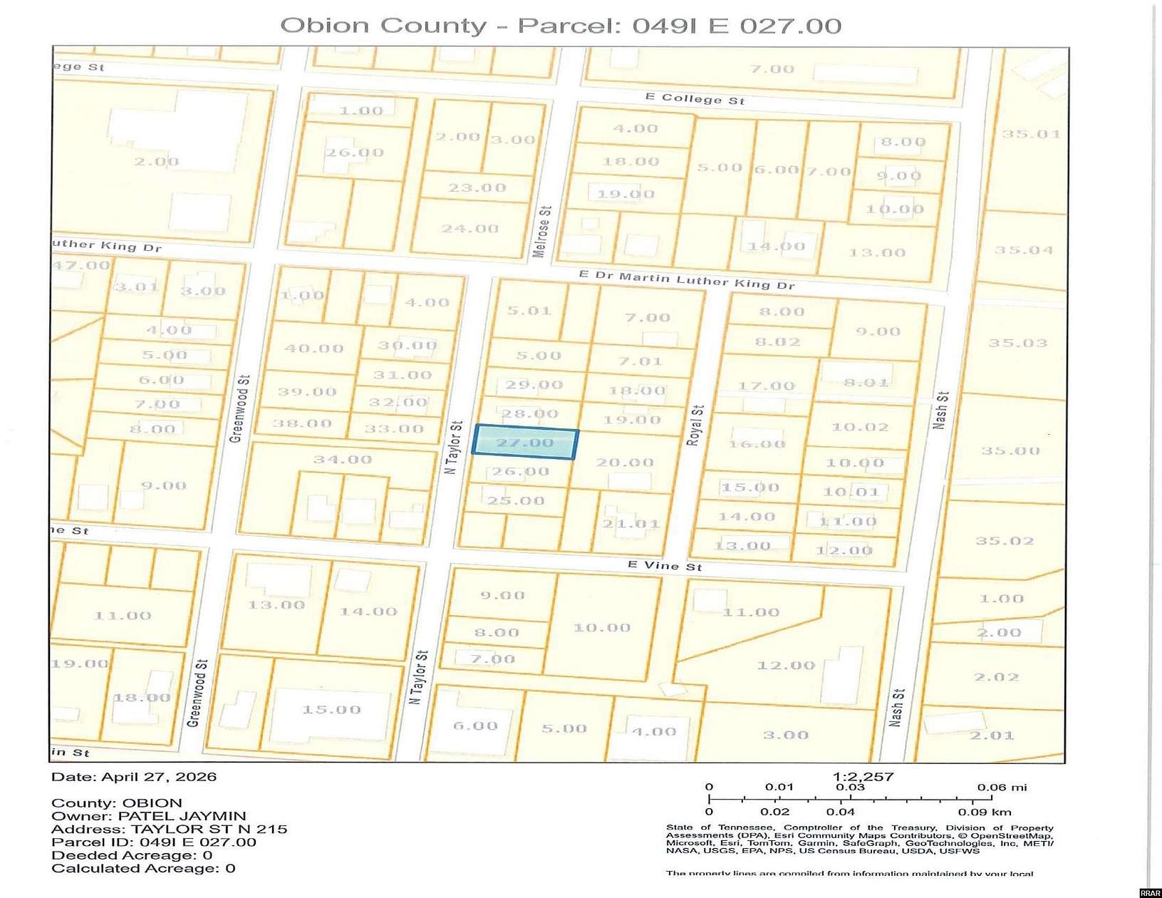 0.14 Acres of Residential Land for Sale in Union City, Tennessee