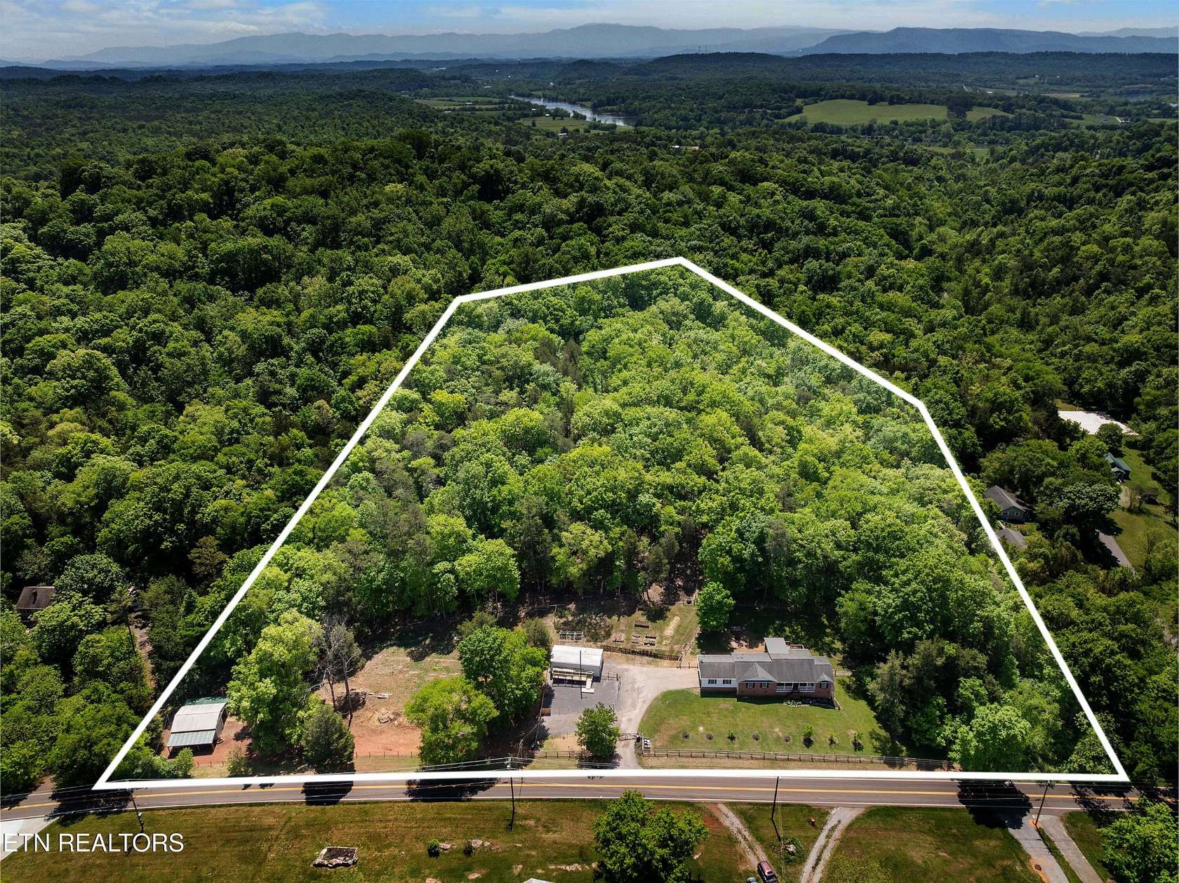 7.2 Acres of Land with Home for Sale in Knoxville, Tennessee