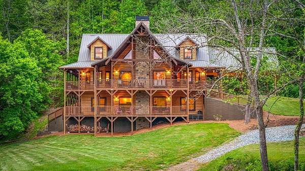 76.7 Acres of Recreational Land with Home for Sale in Ellijay, Georgia