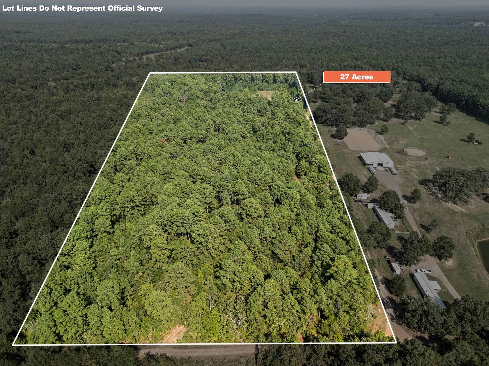 27 Acres of Recreational & Residential Land for Sale in Elysian Fields, Texas