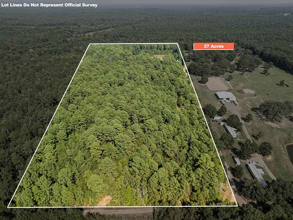 27 Acres of Recreational & Residential Land for Sale in Elysian Fields, Texas