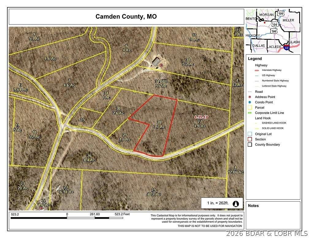 3.7 Acres of Land for Sale in Climax Springs, Missouri