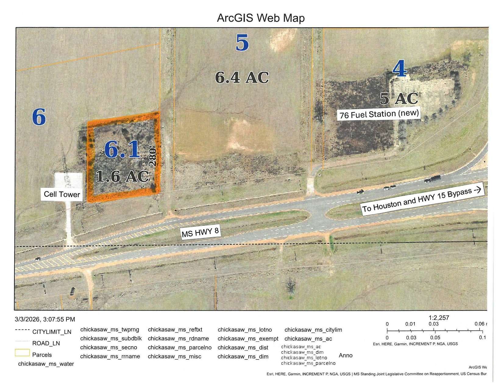 1.6 Acres of Mixed-Use Land for Sale in Houston, Mississippi