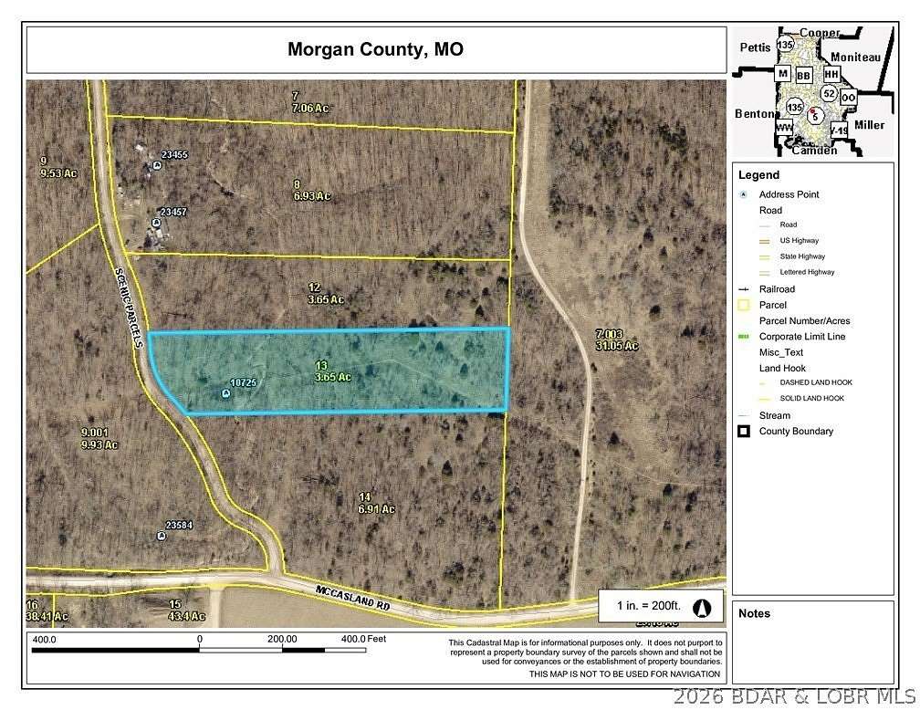 3.65 Acres of Land for Sale in Versailles, Missouri