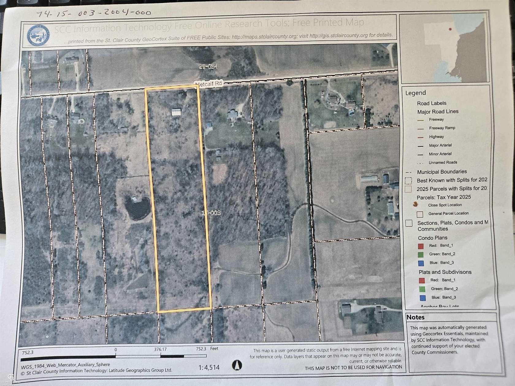10 Acres of Residential Land for Sale in Clyde Township, Michigan