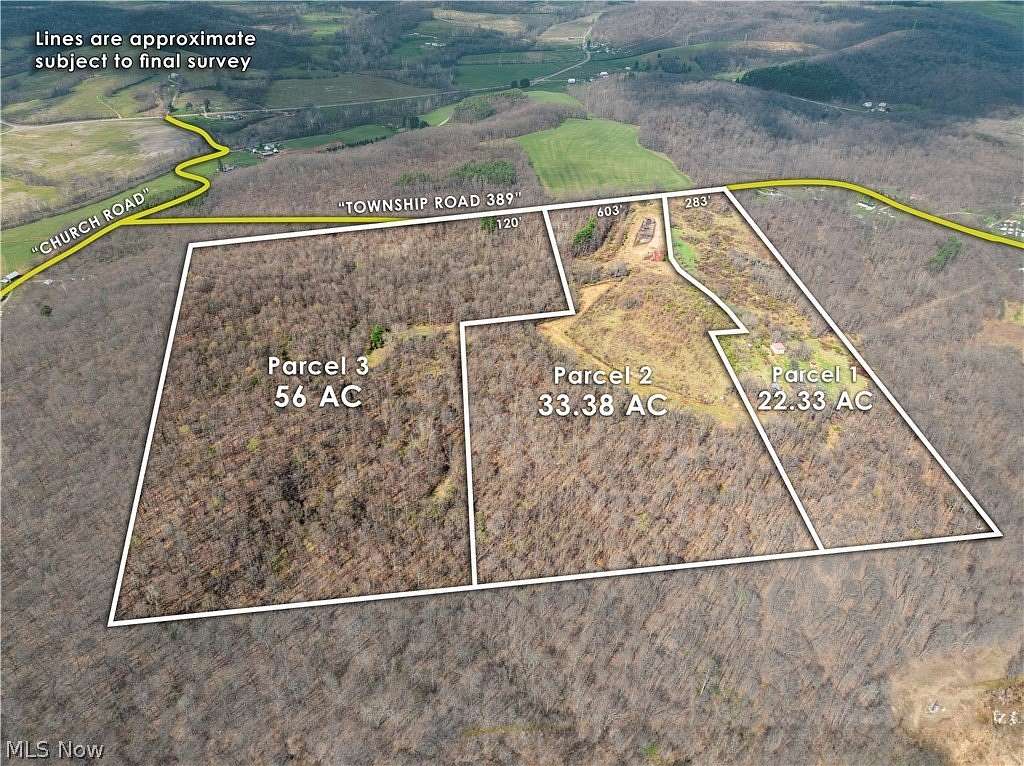 111 Acres of Recreational & Residential Land for Auction in Frazeysburg, Ohio