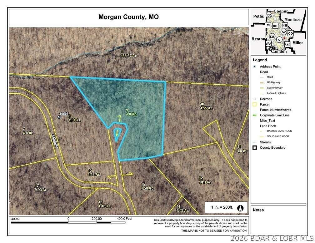 4.8 Acres of Land for Sale in Barnett, Missouri