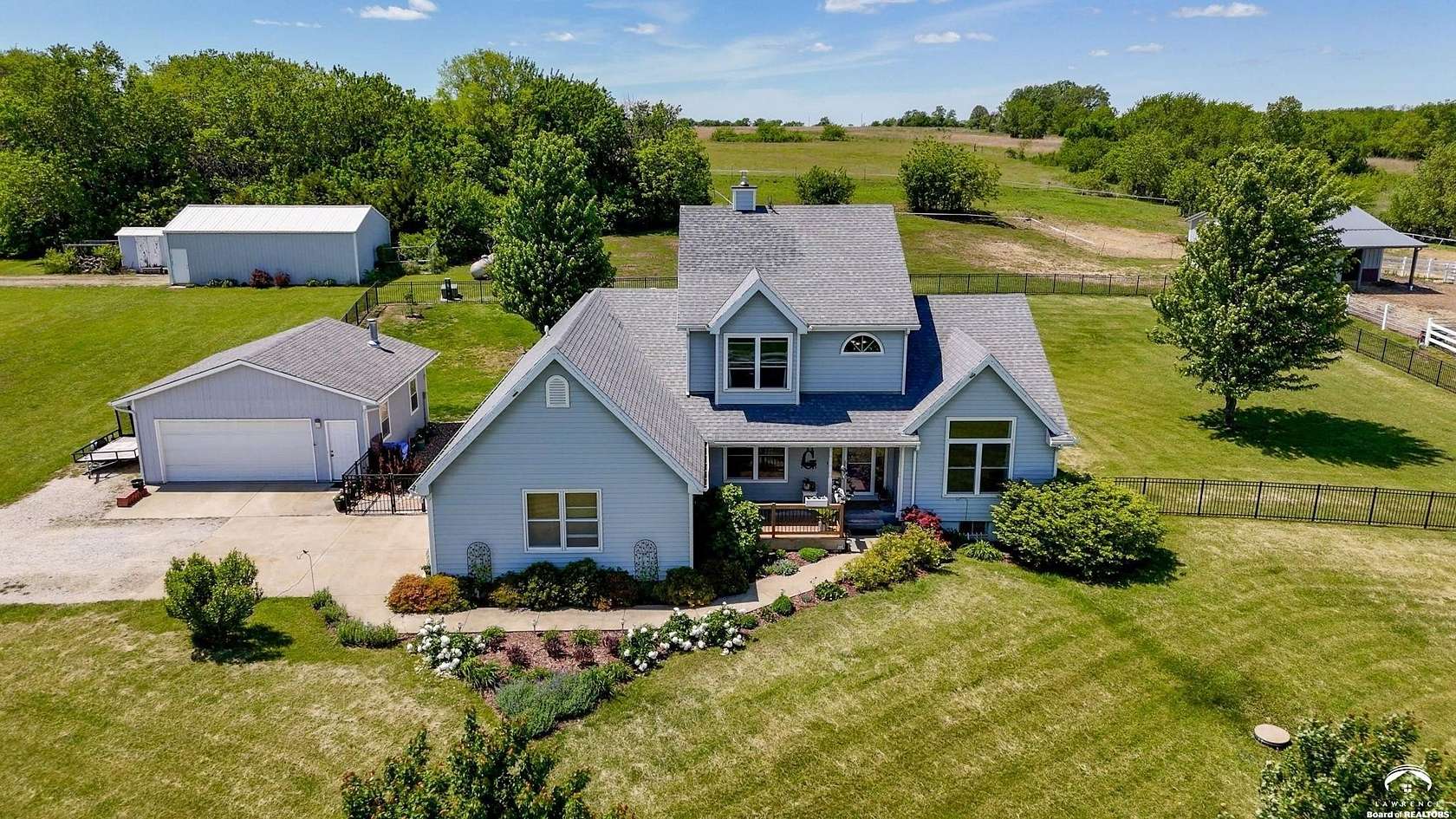 8.64 Acres of Land with Home for Sale in Lawrence, Kansas