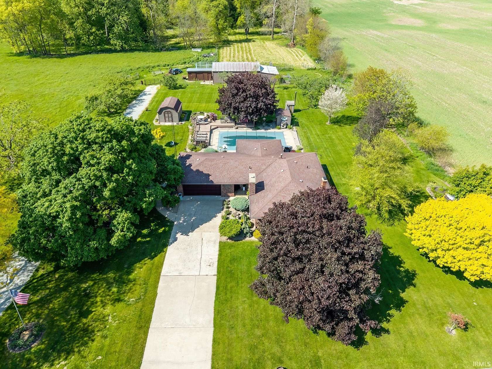 10 Acres of Recreational Land with Home for Sale in Claypool, Indiana