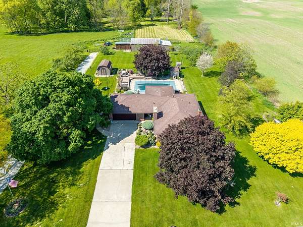 10 Acres of Recreational Land with Home for Sale in Claypool, Indiana