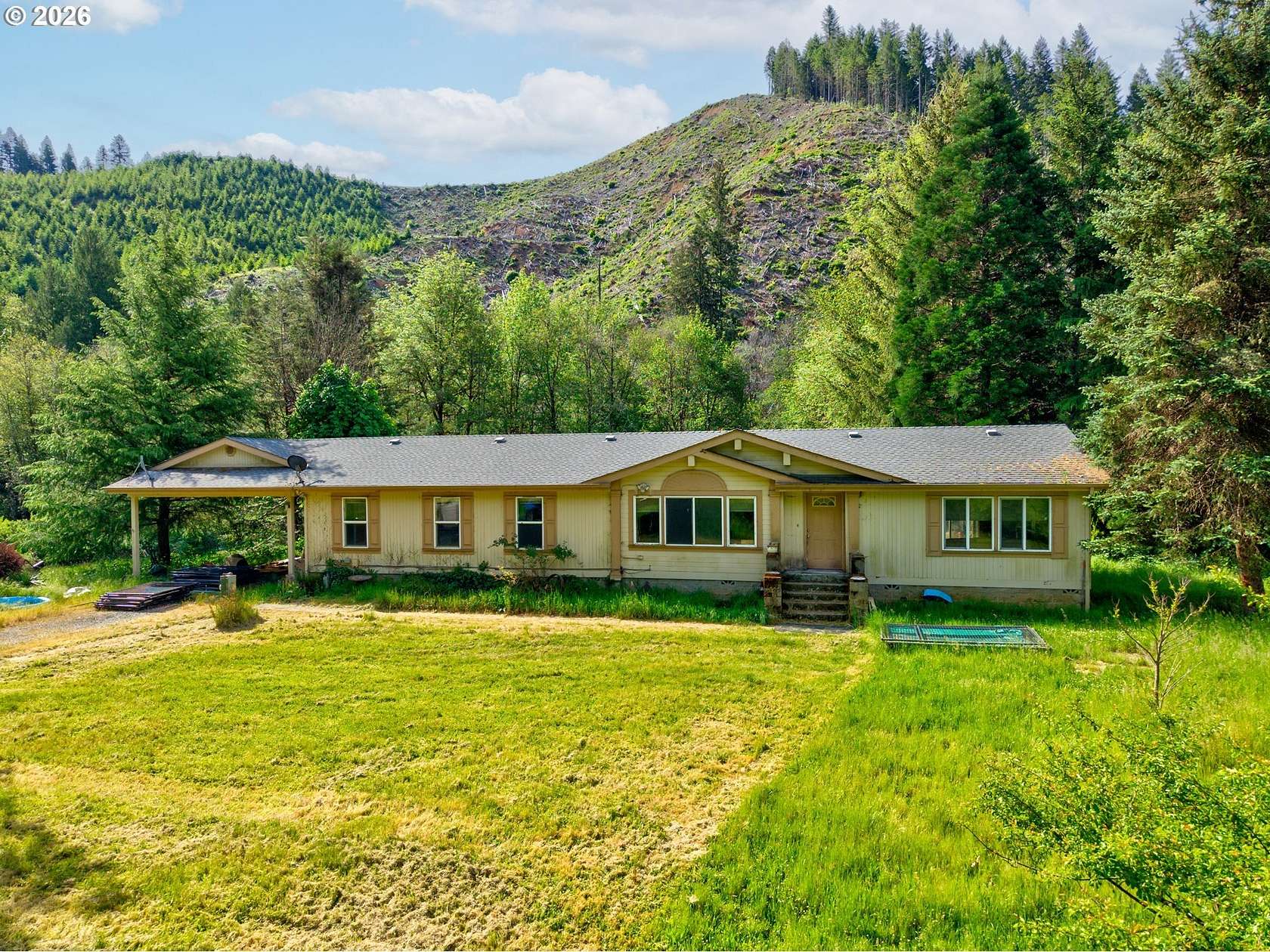 28.2 Acres of Agricultural Land with Home for Sale in Myrtle Creek, Oregon