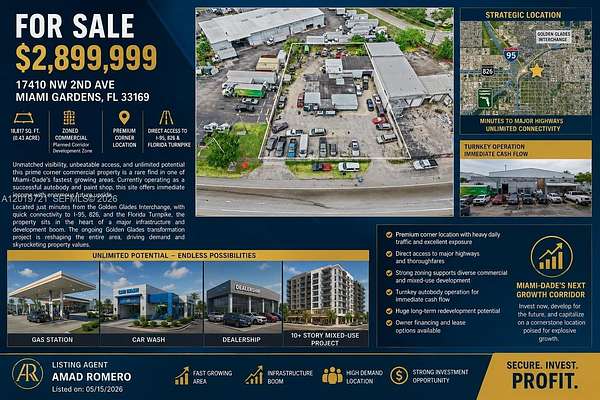 0.43 Acres of Mixed-Use Land for Sale in Miami Gardens, Florida