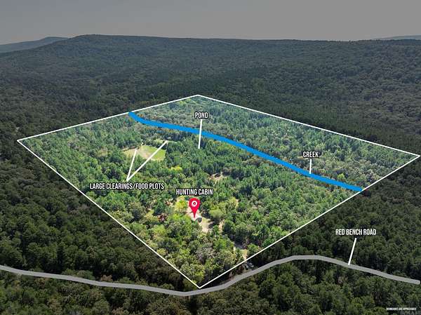 40 Acres of Recreational Land with Home for Sale in Paris, Arkansas