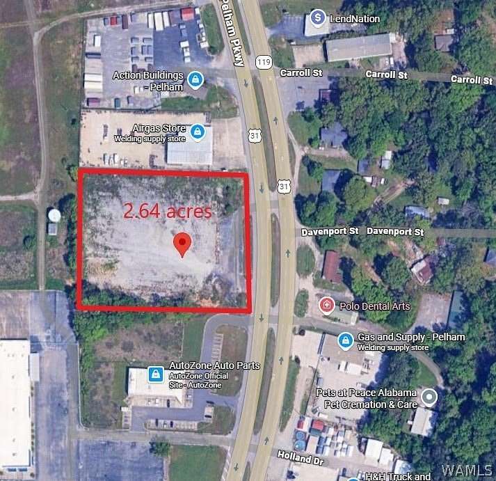 2.64 Acres of Commercial Land for Sale in Pelham, Alabama