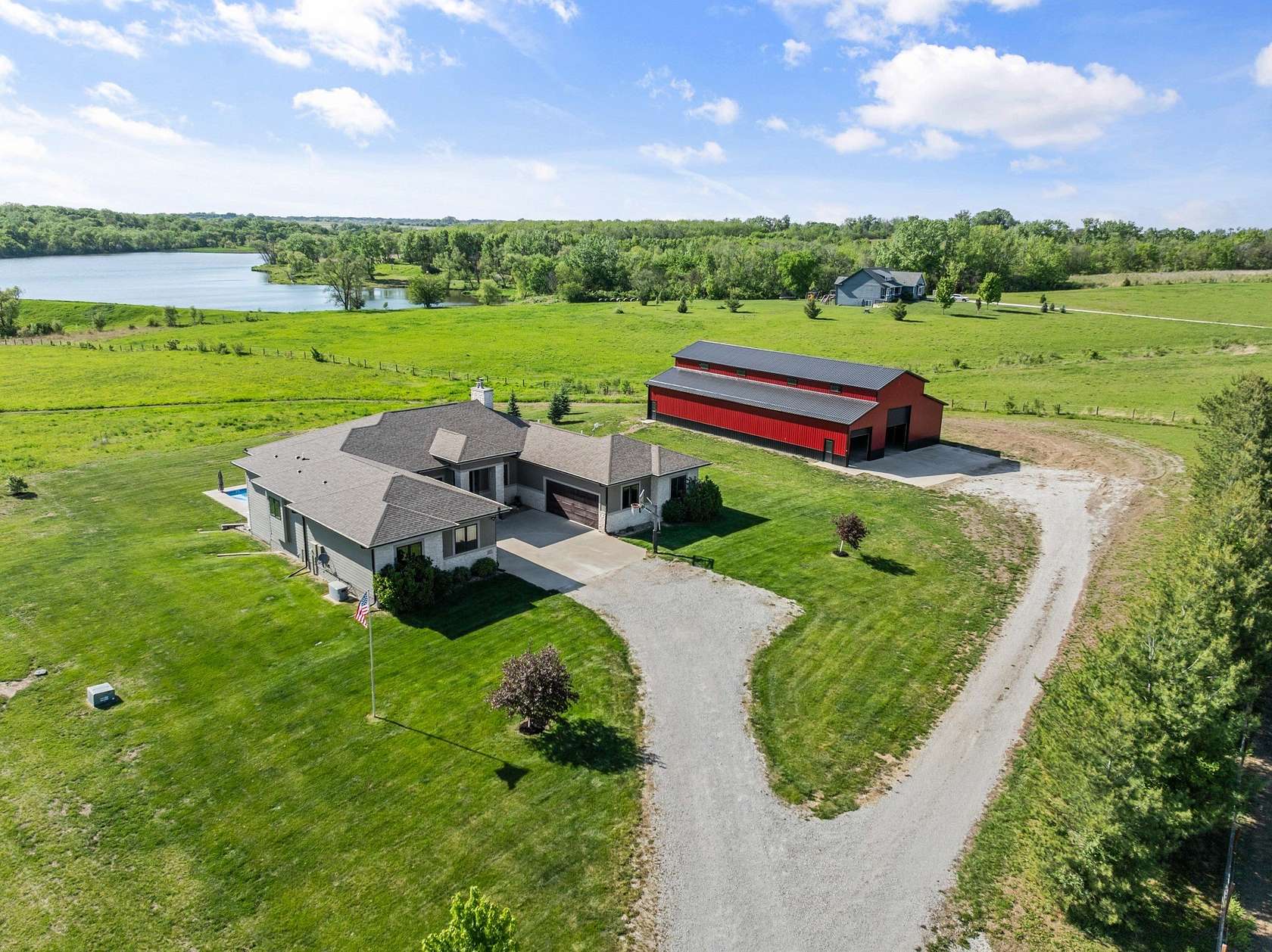 12.1 Acres of Land with Home for Sale in Cumming, Iowa