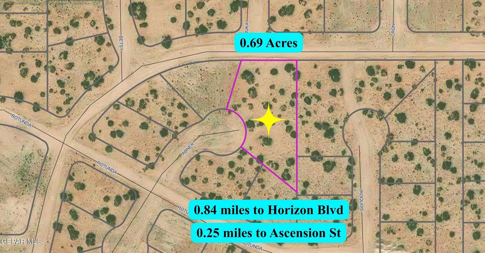 0.69 Acres of Land for Sale in Horizon City, Texas